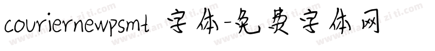 couriernewpsmt 字体字体转换